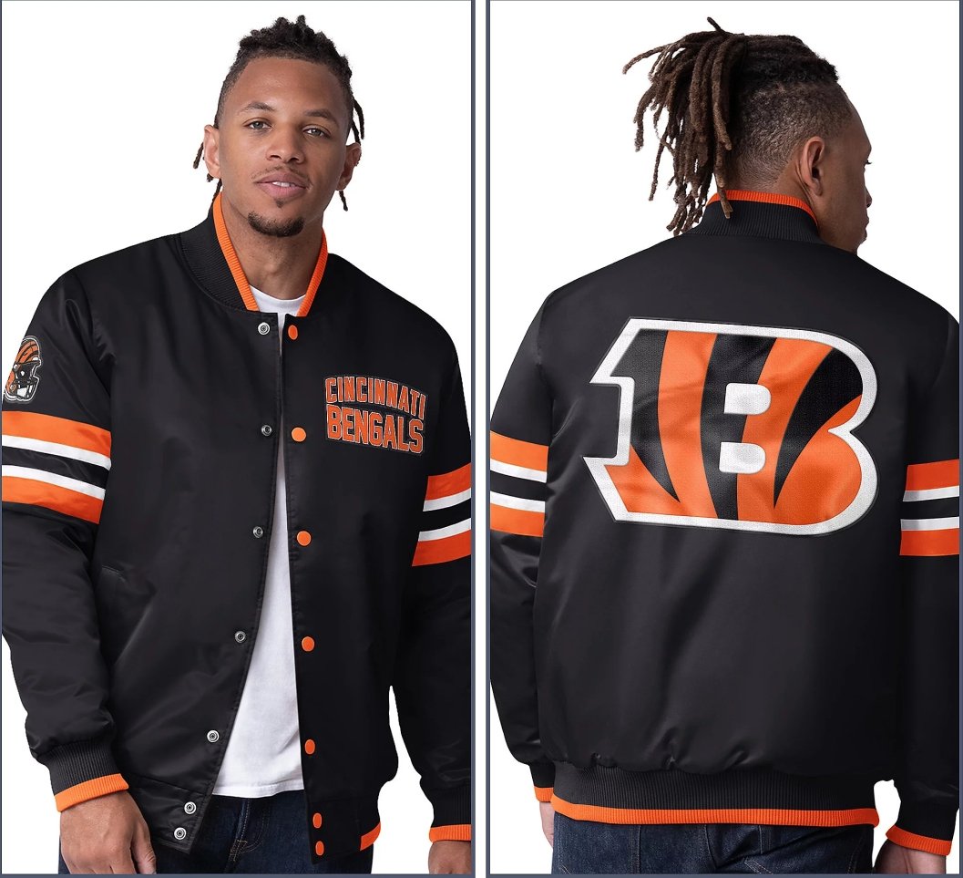 🎉Limited Time Promotion💝Only Today Buy 2 Get 2 Free ✨NFL Starter Satin Twill Snap Front Jacket
