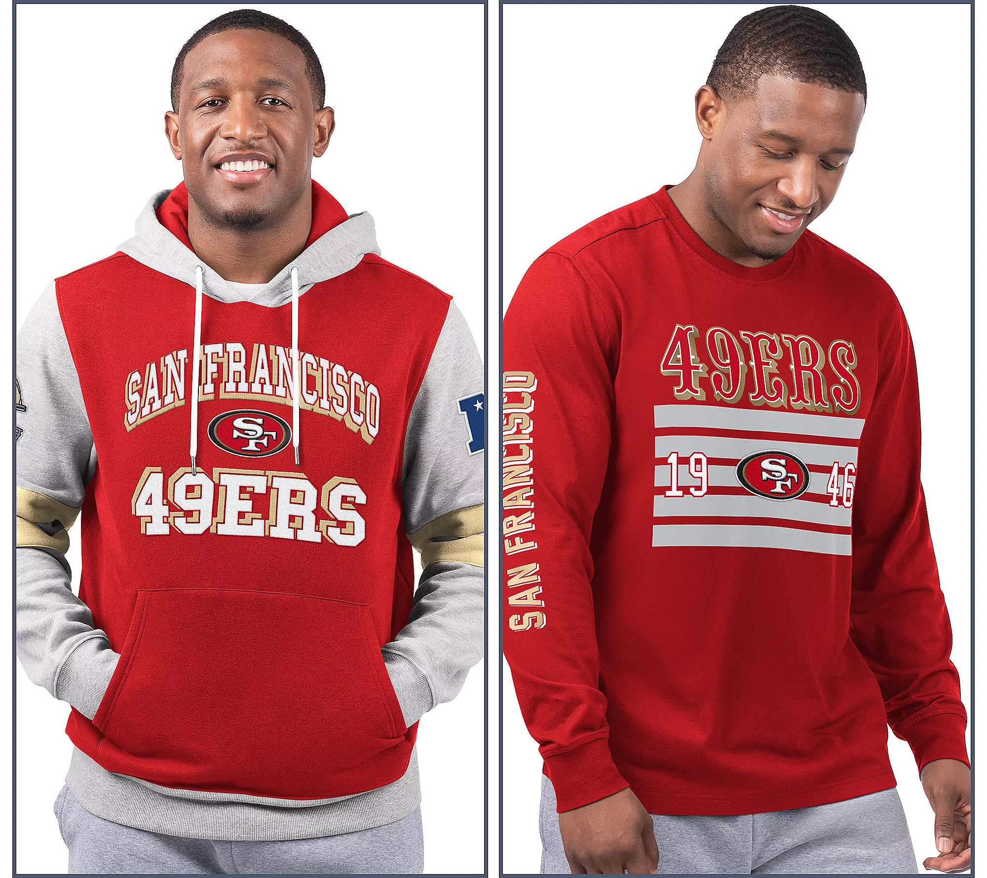 🎉Limited Time Promotion💝Only Today Buy 2 Get 2 Free ✨NFL Long Sleeve Tee & Pullover Hoodie Set