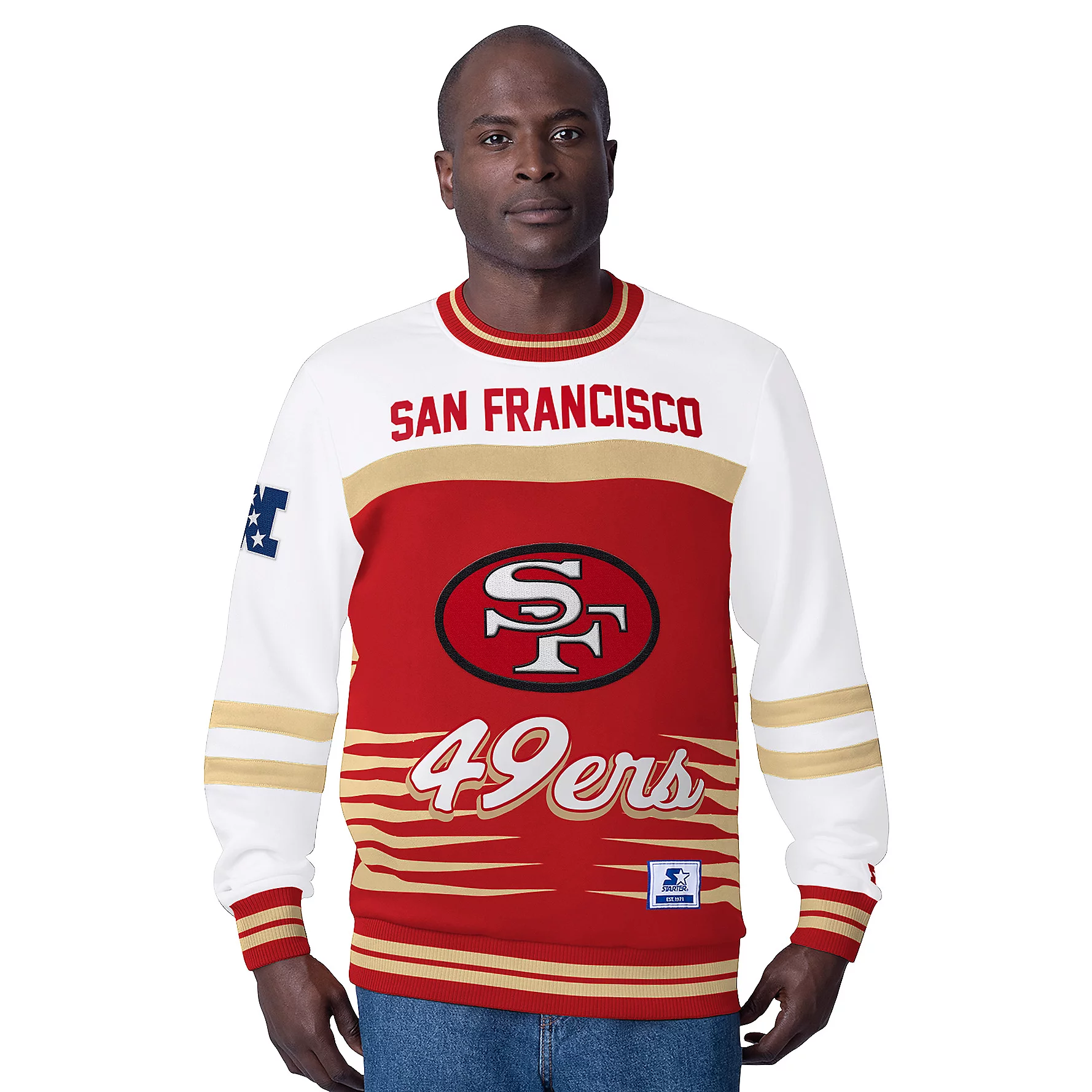 🎉Limited Time Promotion💝Only Today Buy 2 Get 2 Free ✨NFL Starter Retro Fleece Crewneck