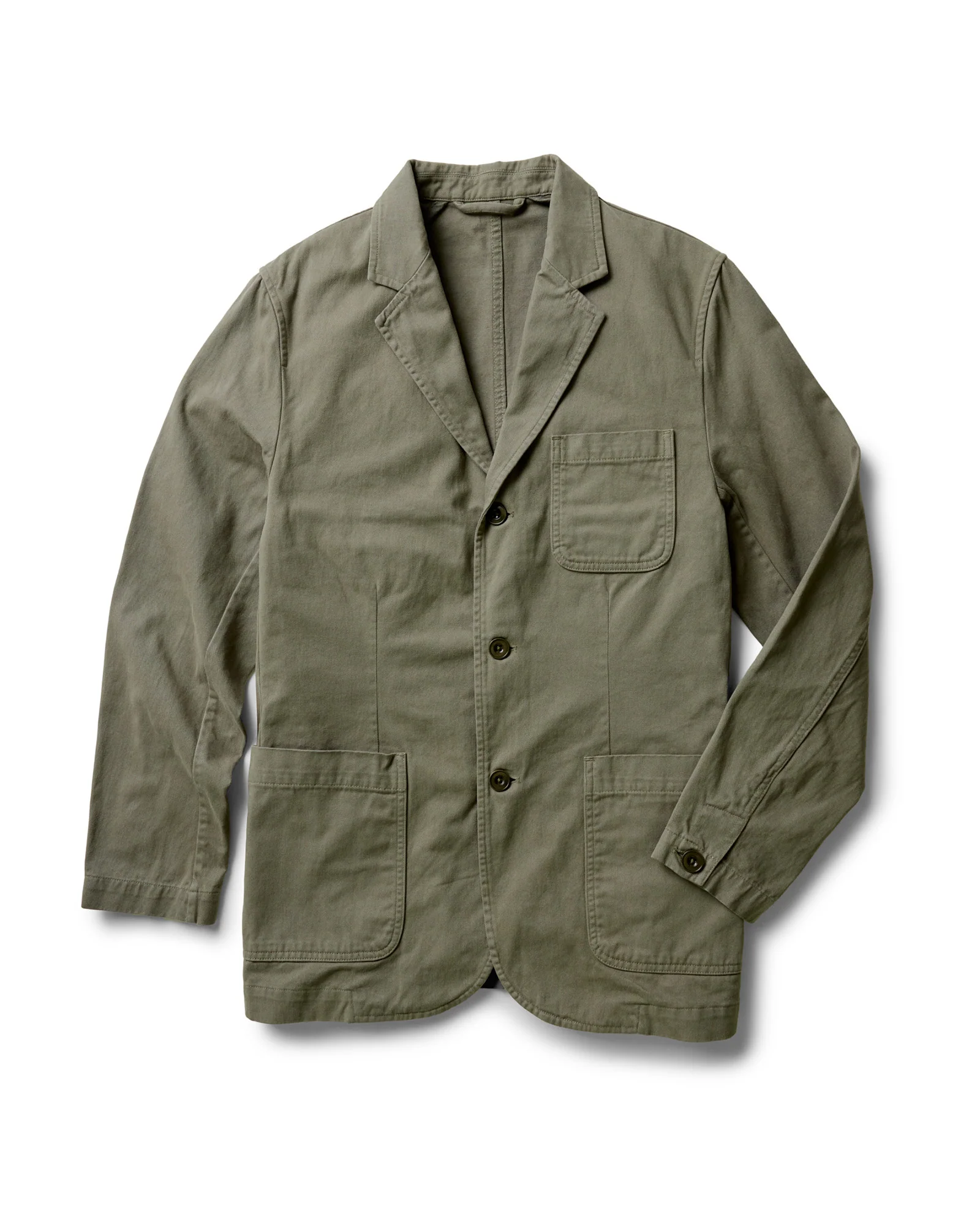 The Foundation Sportcoat in Organic Smoked Olive Twill