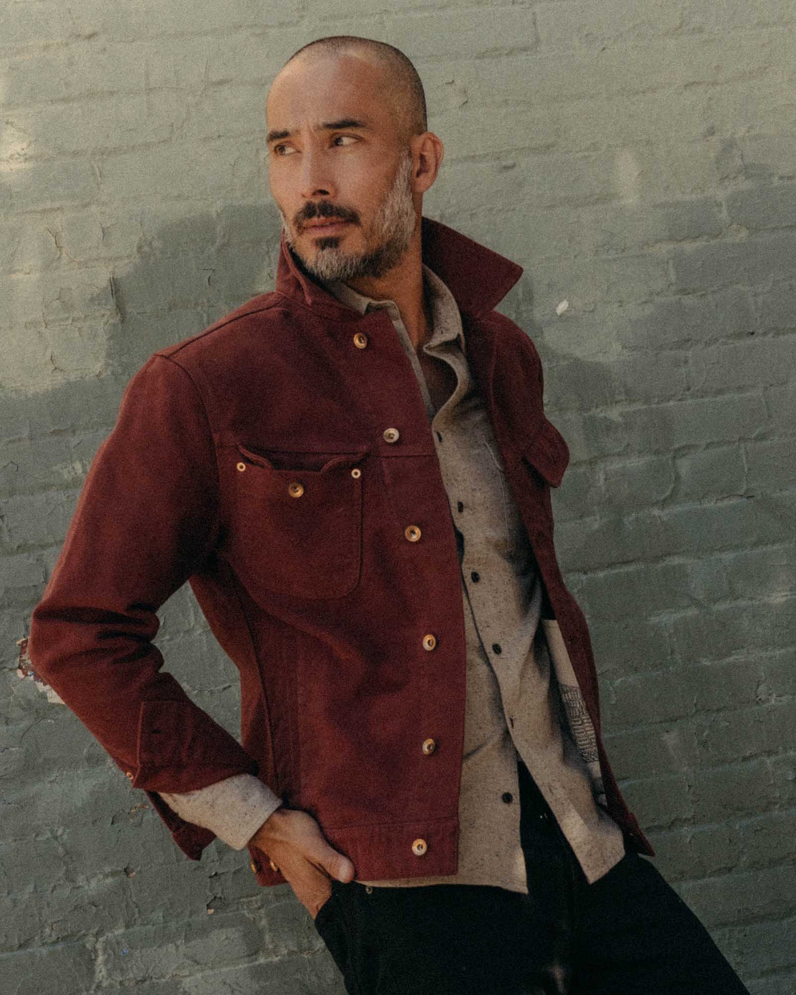 The Long Haul Jacket in Dried Cherry Moleskin