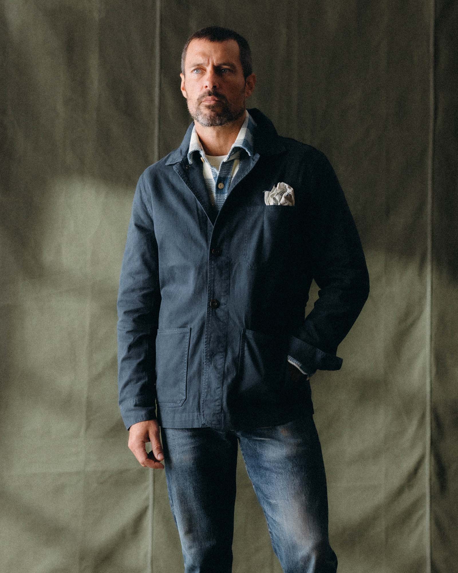 The Ojai Jacket in Organic Navy Foundation Twill