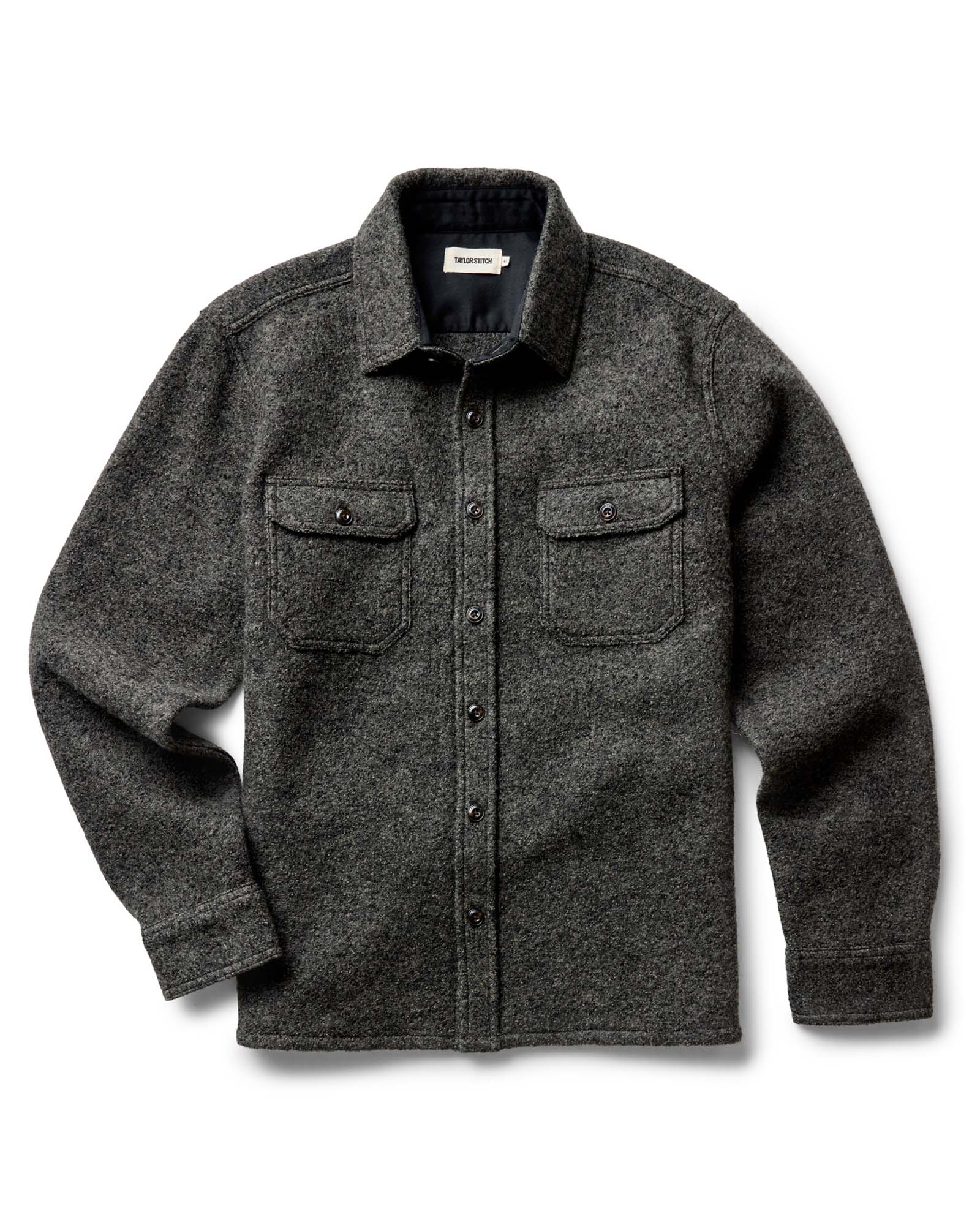 The Connor Overshirt in Heather Olive Boucle