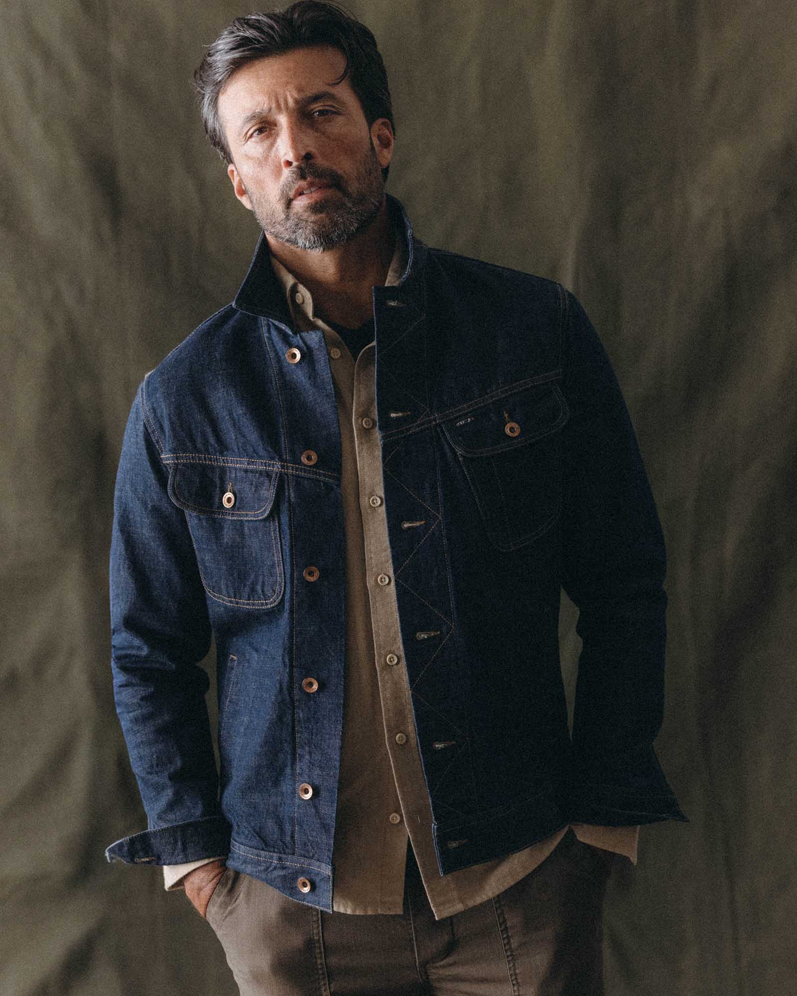 The Long Haul Jacket in Rinsed Organic Selvedge