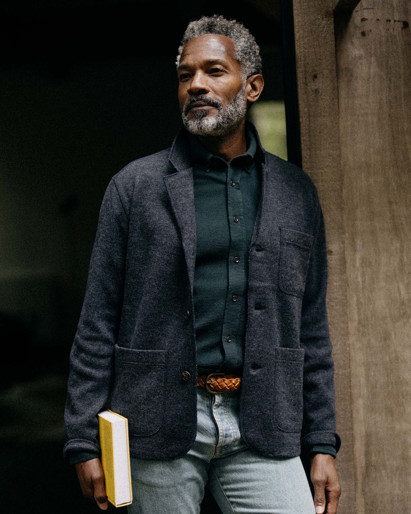 The Evans Blazer in Navy Birdseye Wool