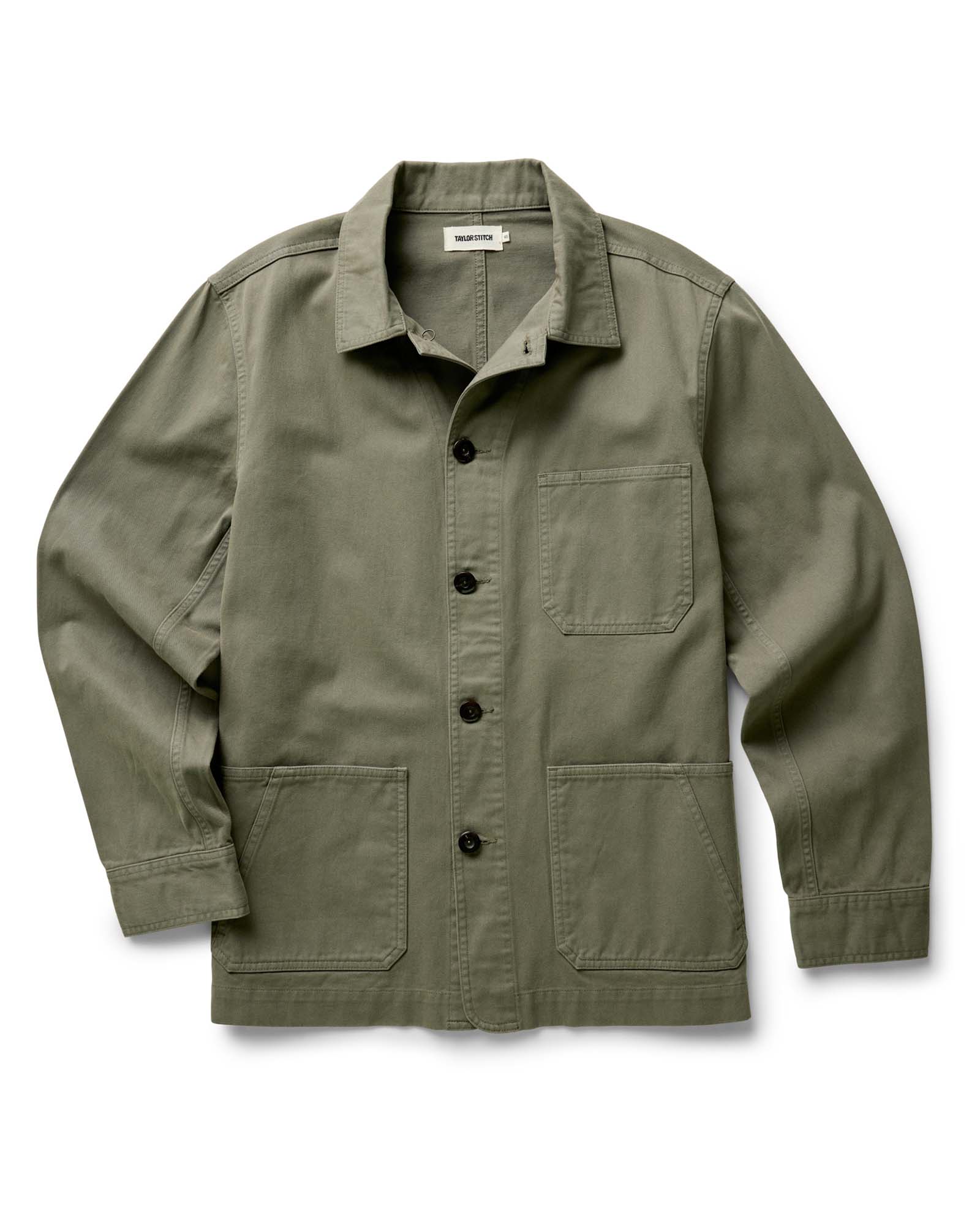 The Ojai Jacket in Organic Smoked Olive Foundation Twill