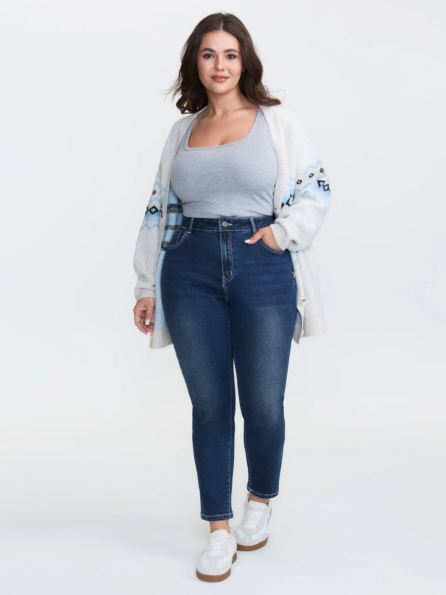 Stretchy Mid-Rise Skinny-Fit Jeans