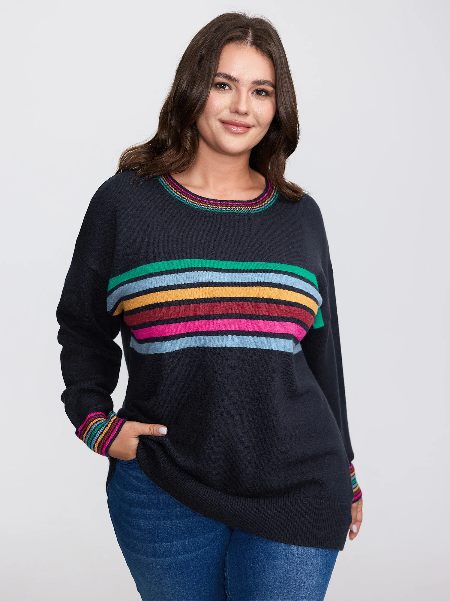 Supersoft Colorful Stripe Pullover