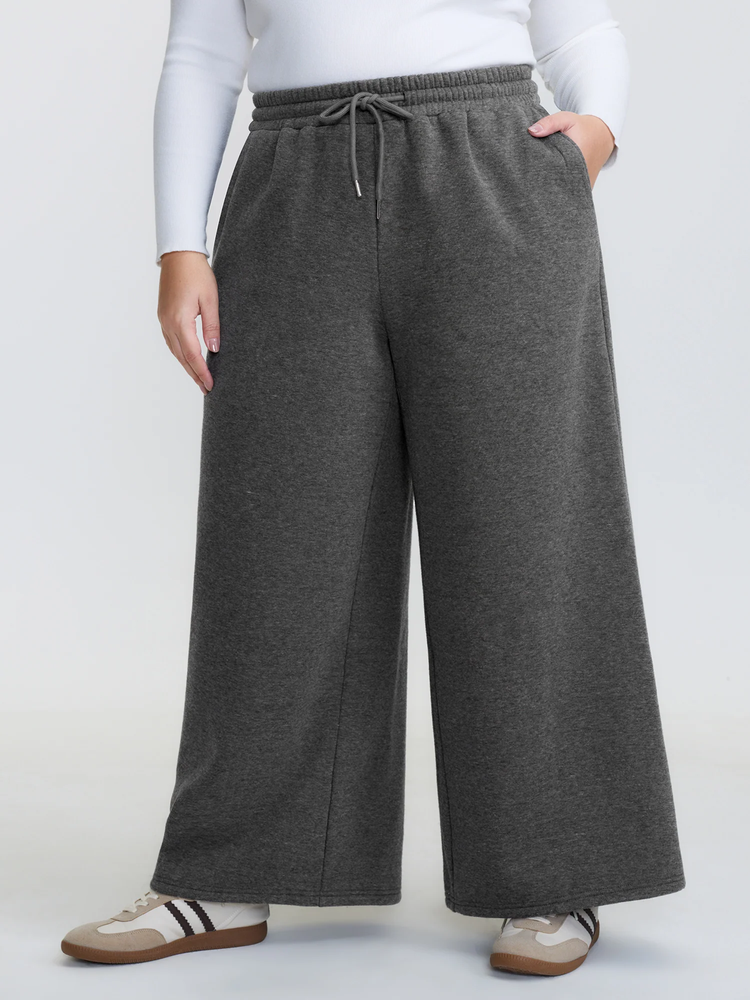 Fleece Lined Stretchy Drawstring Pants
