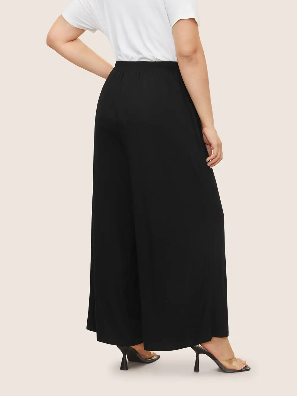Supersoft Essentials Button Detail Wide Leg Pants