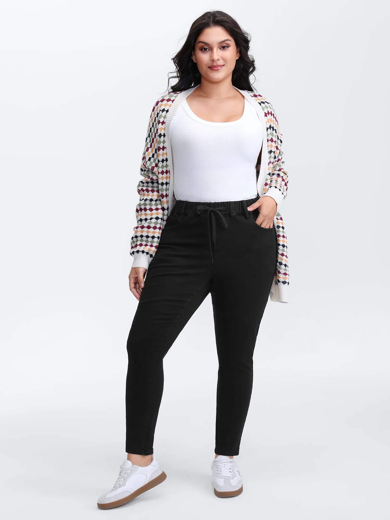 Supersoft Waist Drawstring Skinny-Fit Jeans