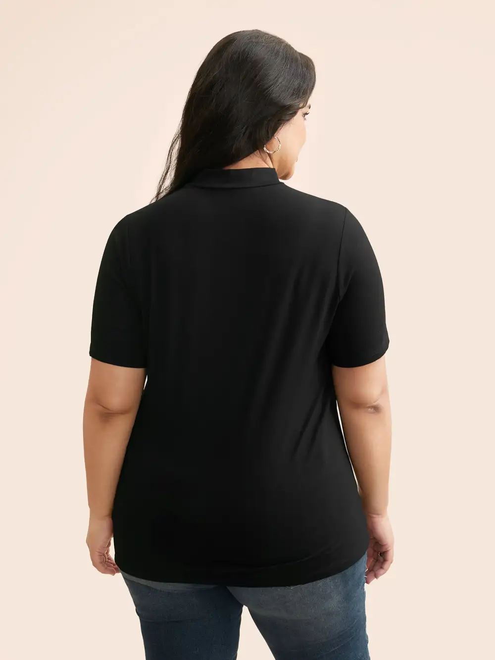 Supersoft Essentials Solid Mock Neck T-Shirt