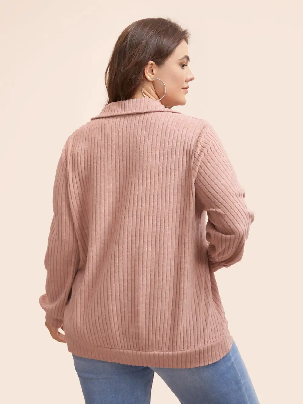 Solid Pit Strip Stretch Sweatshirt