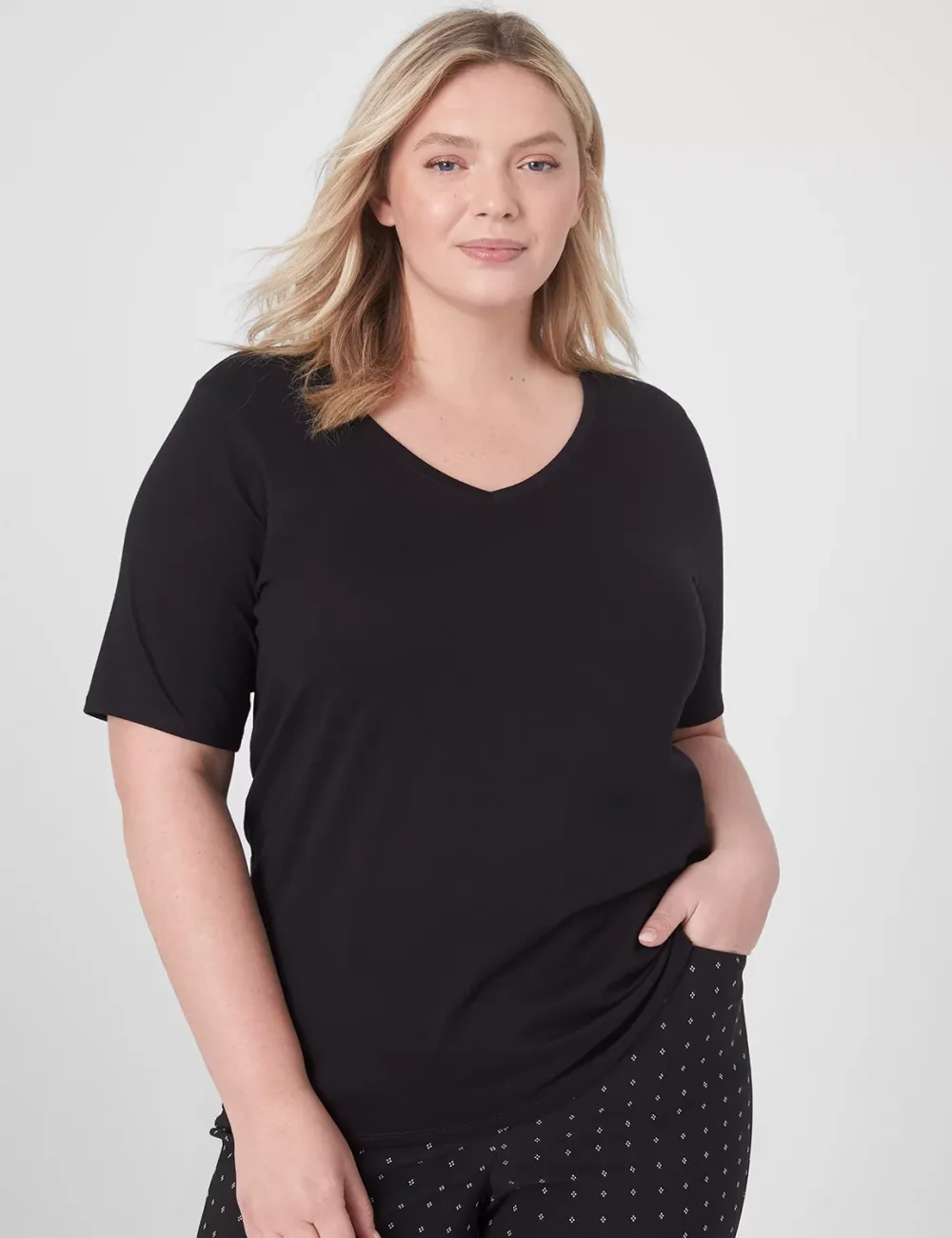 Classic Perfect Sleeve V-Neck Tee