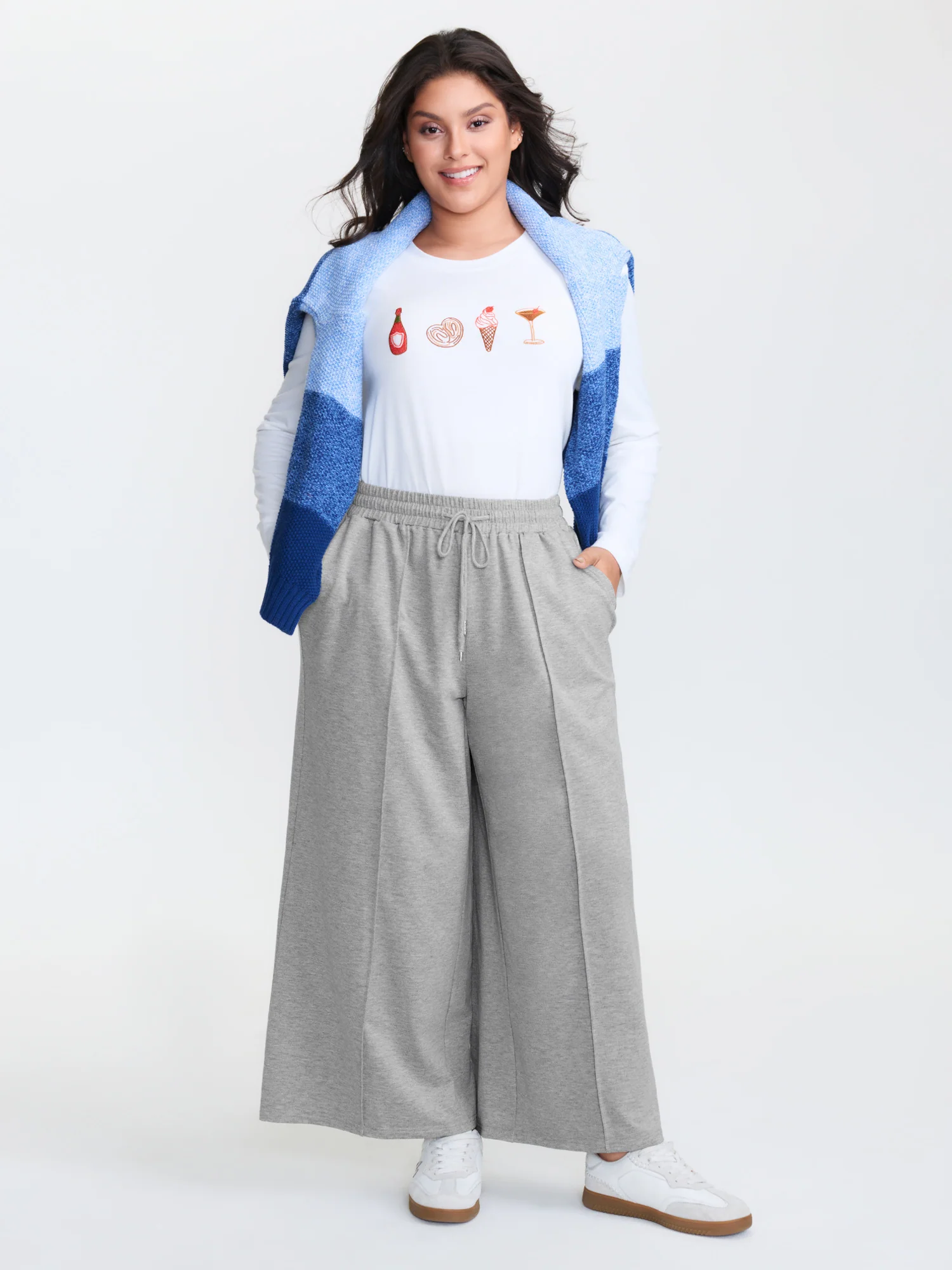 Toothpick Pleat Drawstring Pants