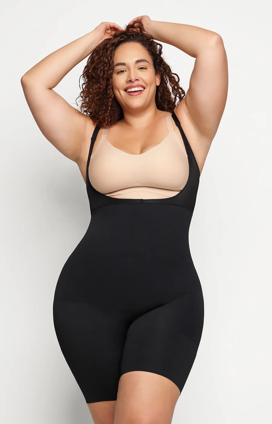 Women‘s Open Bust Seamless Smoothing Body Shaper Plus Size