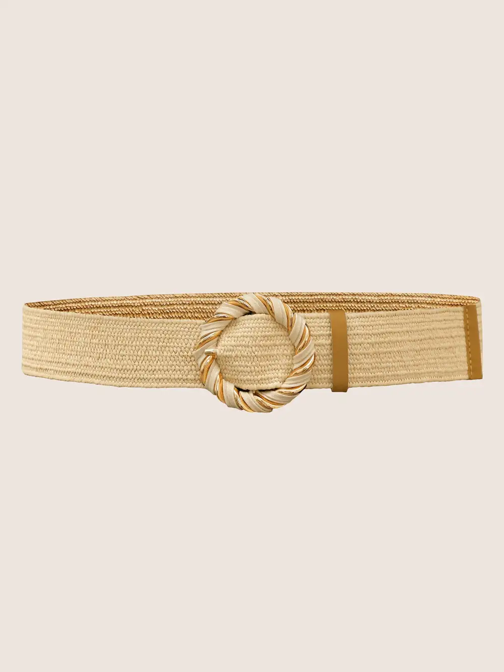 Ellipse Metallic Buckle Woven Belt