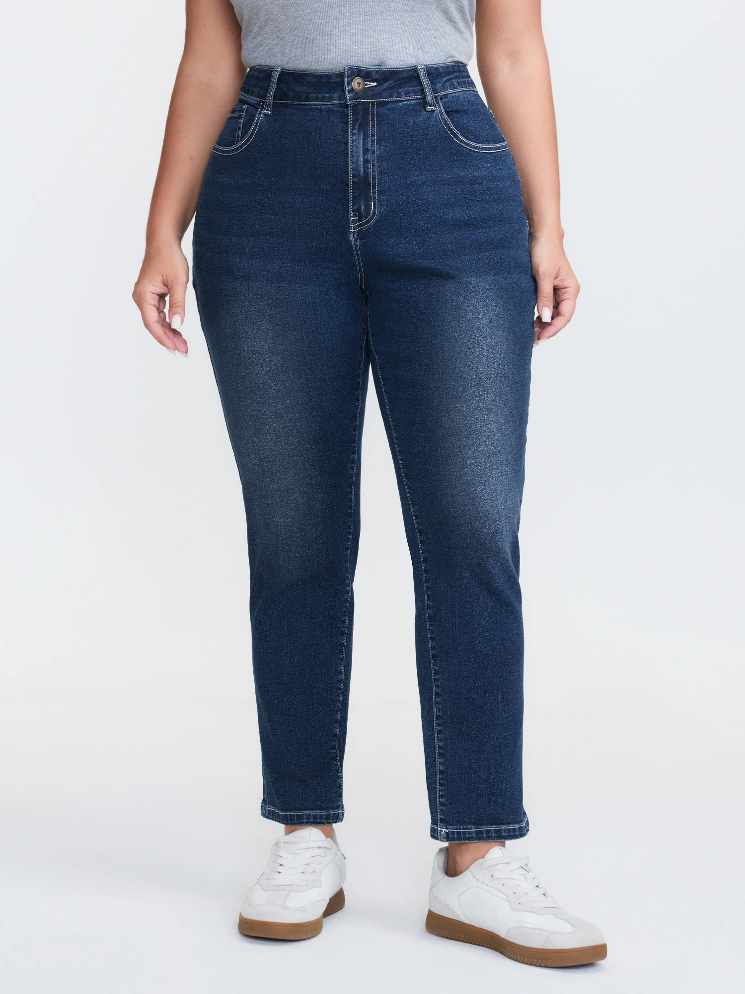 Stretchy Mid-Rise Skinny-Fit Jeans
