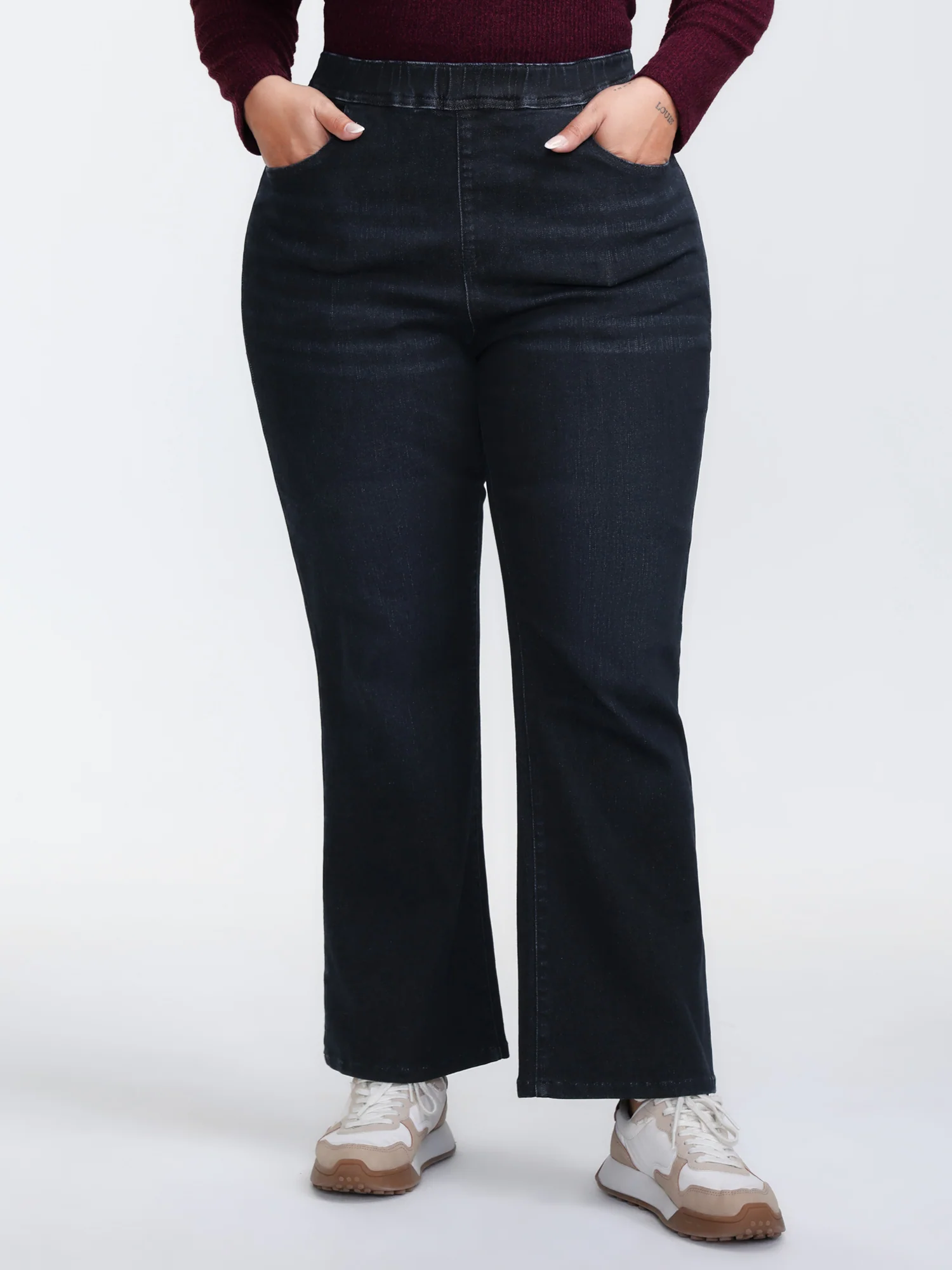 Super Stretchy Bootcut Mid-Rise Jeans