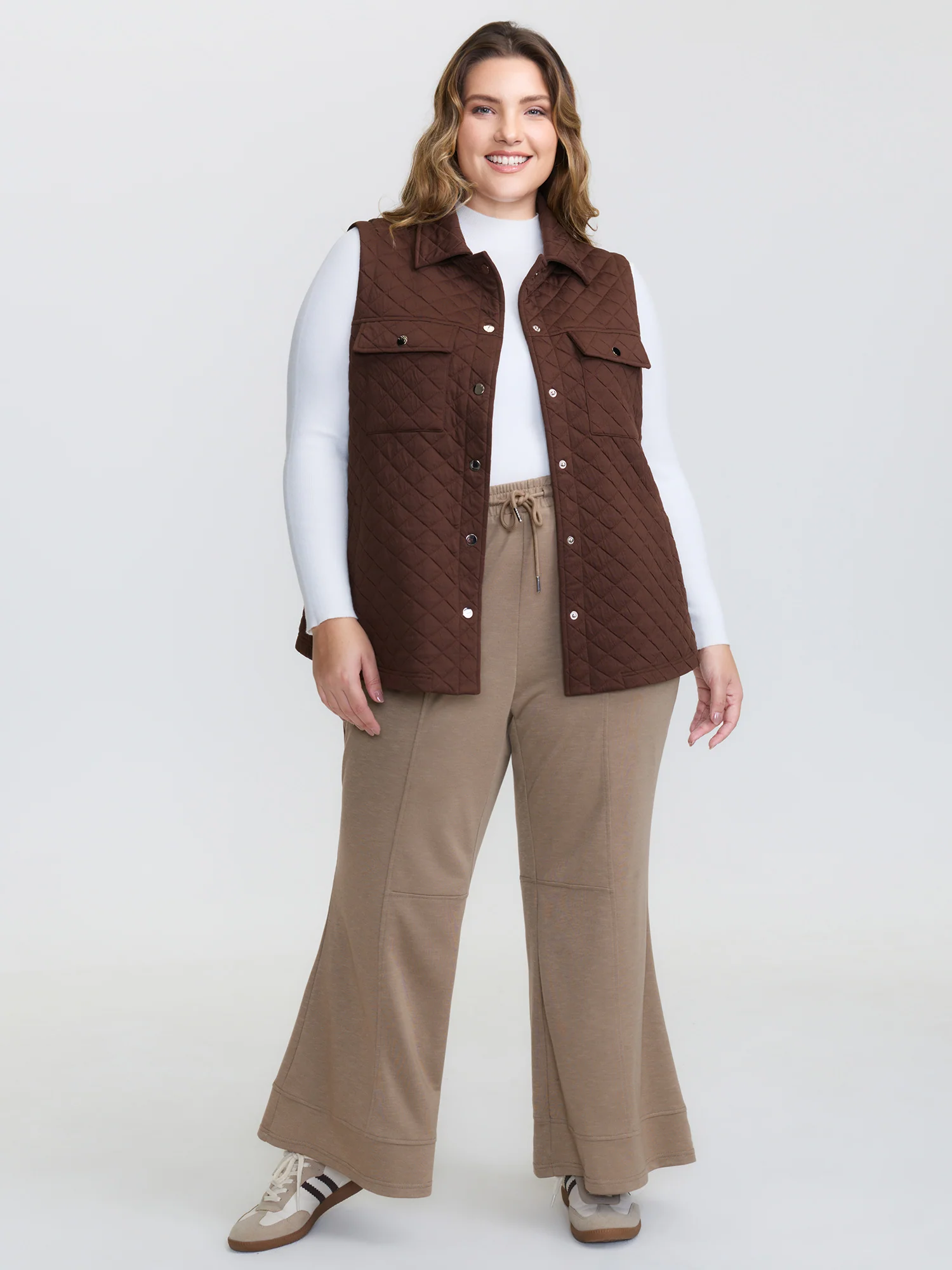 Drawstring Flared Hem Pants