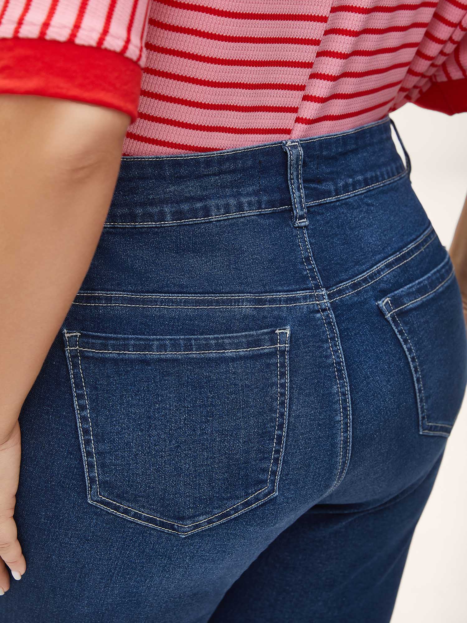 Stretchy 5 Pockets Skinny-Fit Crop Jeans