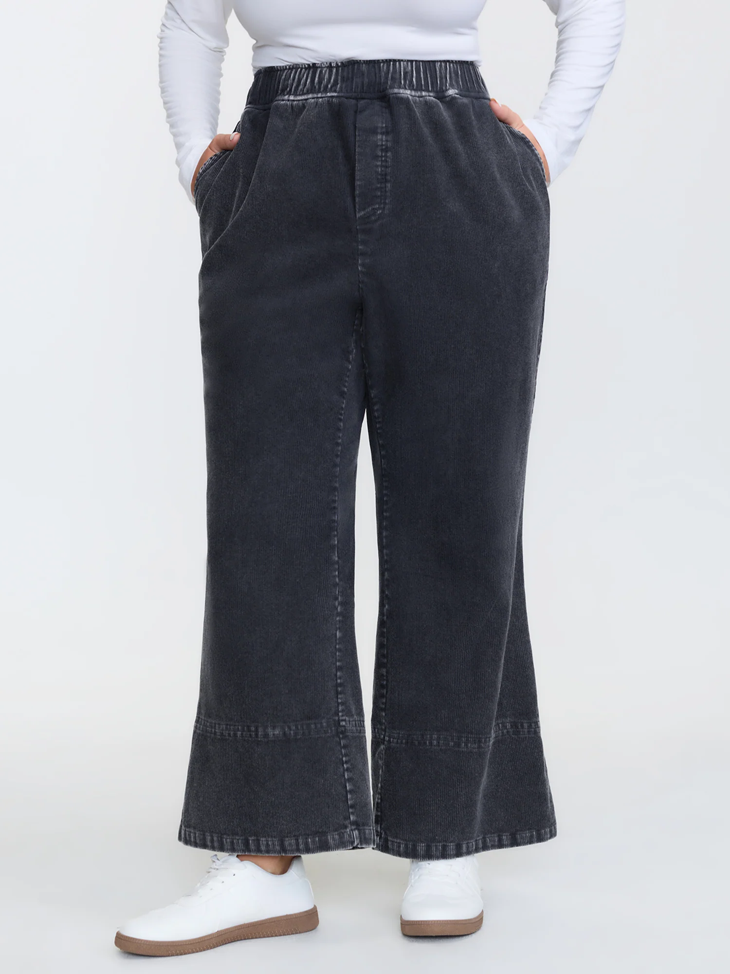 Pull-On Waist Bootcut Pants