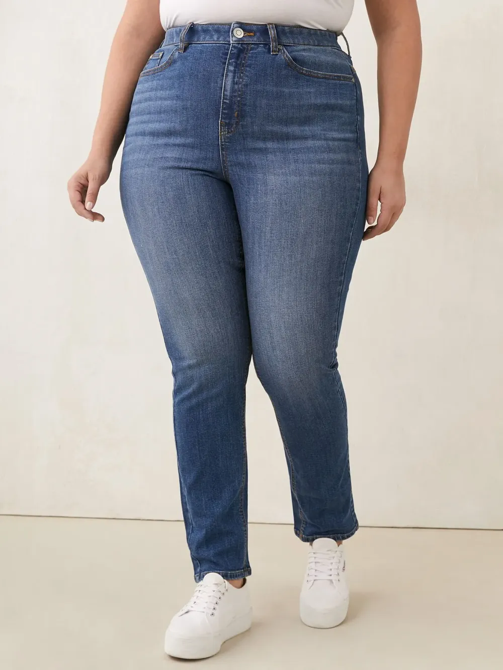 Responsible, Petite, Curvy Fit, Straight-Leg Jeans