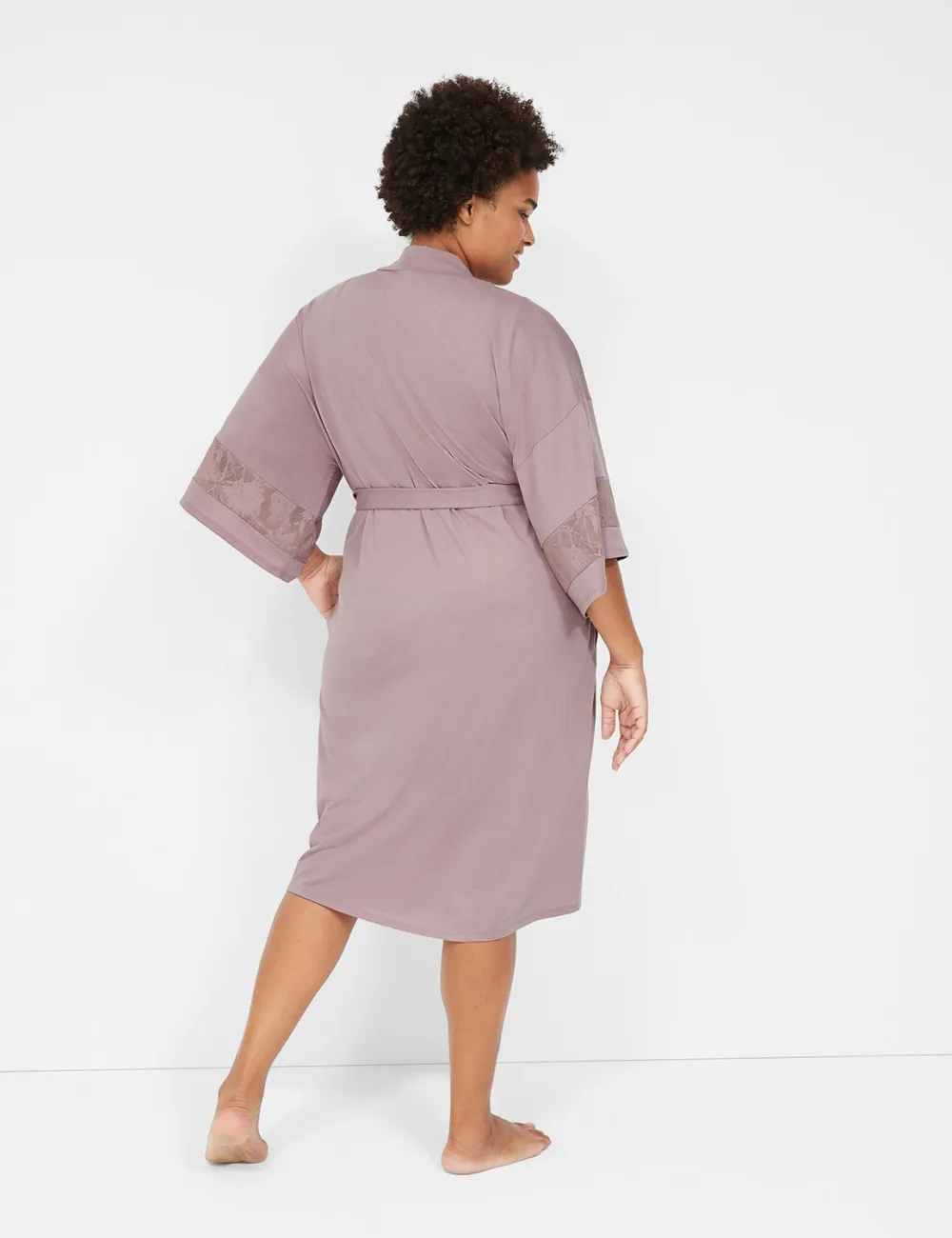 Comfy Cotton Lace Midi Robe