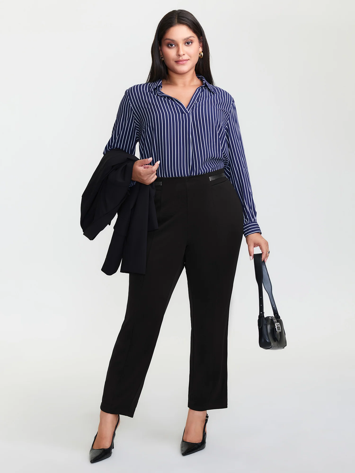 Stretchy Patchwork Skinny-Fit Pants