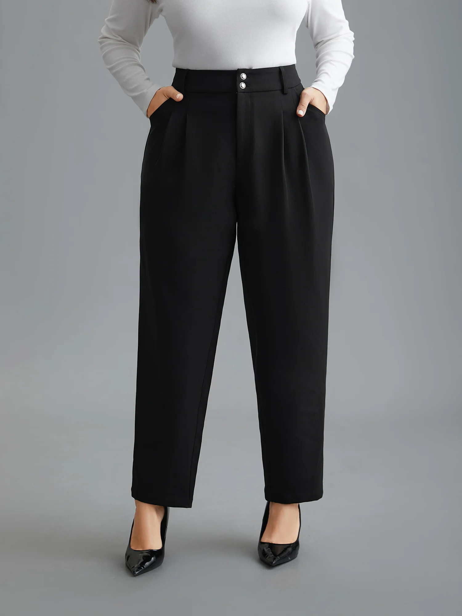 Double Buckle Straight Leg Pants
