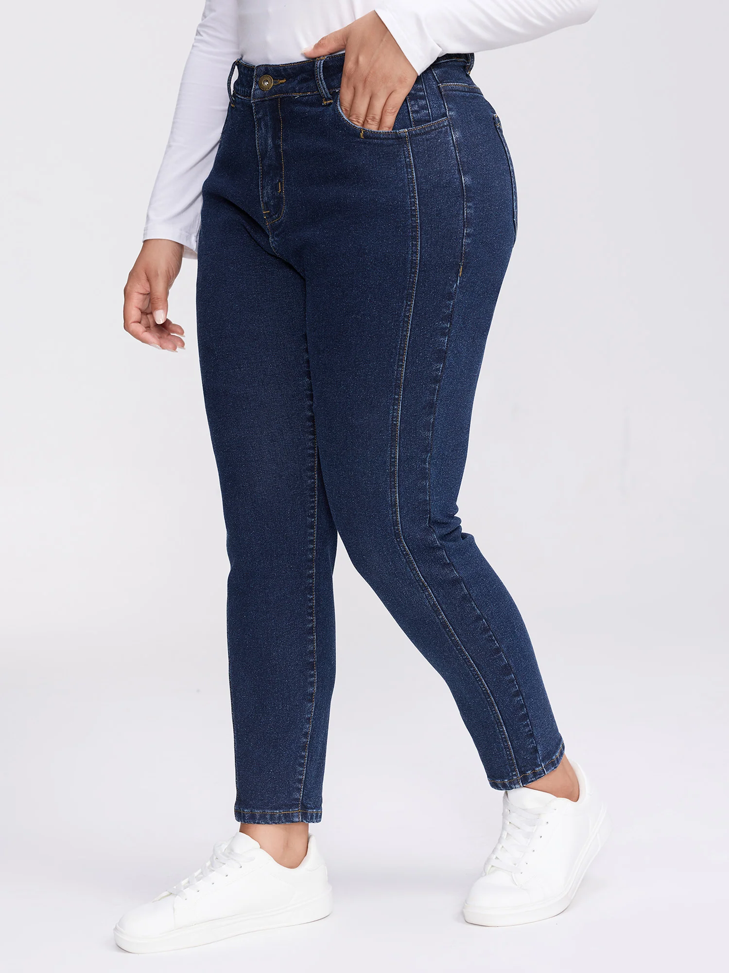 Stretchy Mid-Rise Skinny-Fit Jeans
