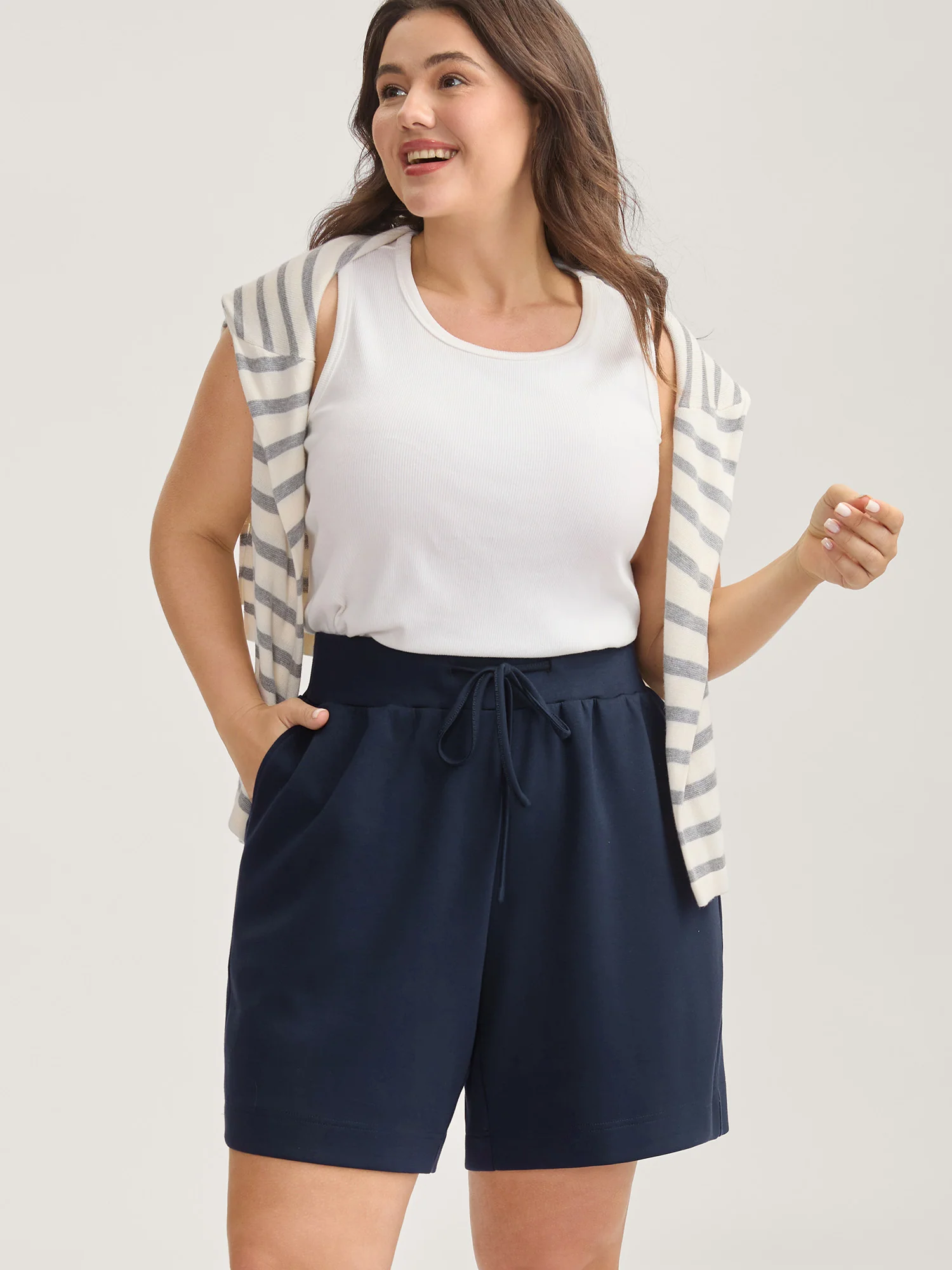 Supersoft Wide Waistbelt Shorts