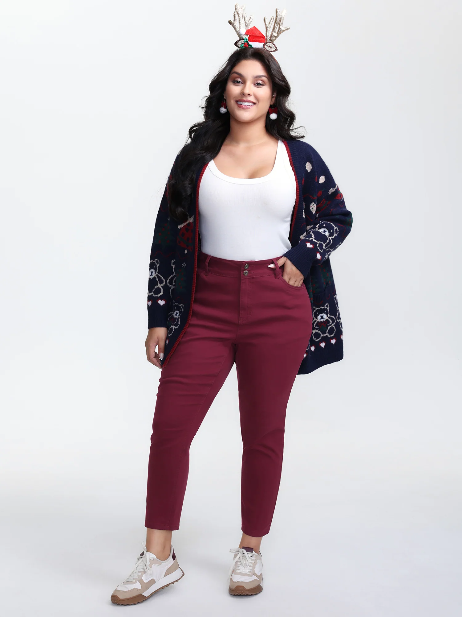 Rubber Waist Skinny-Fit Jeans