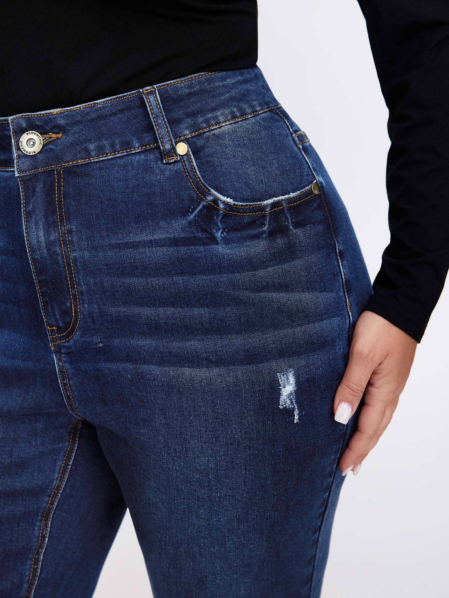 High-Rise Straight-Leg Jeans