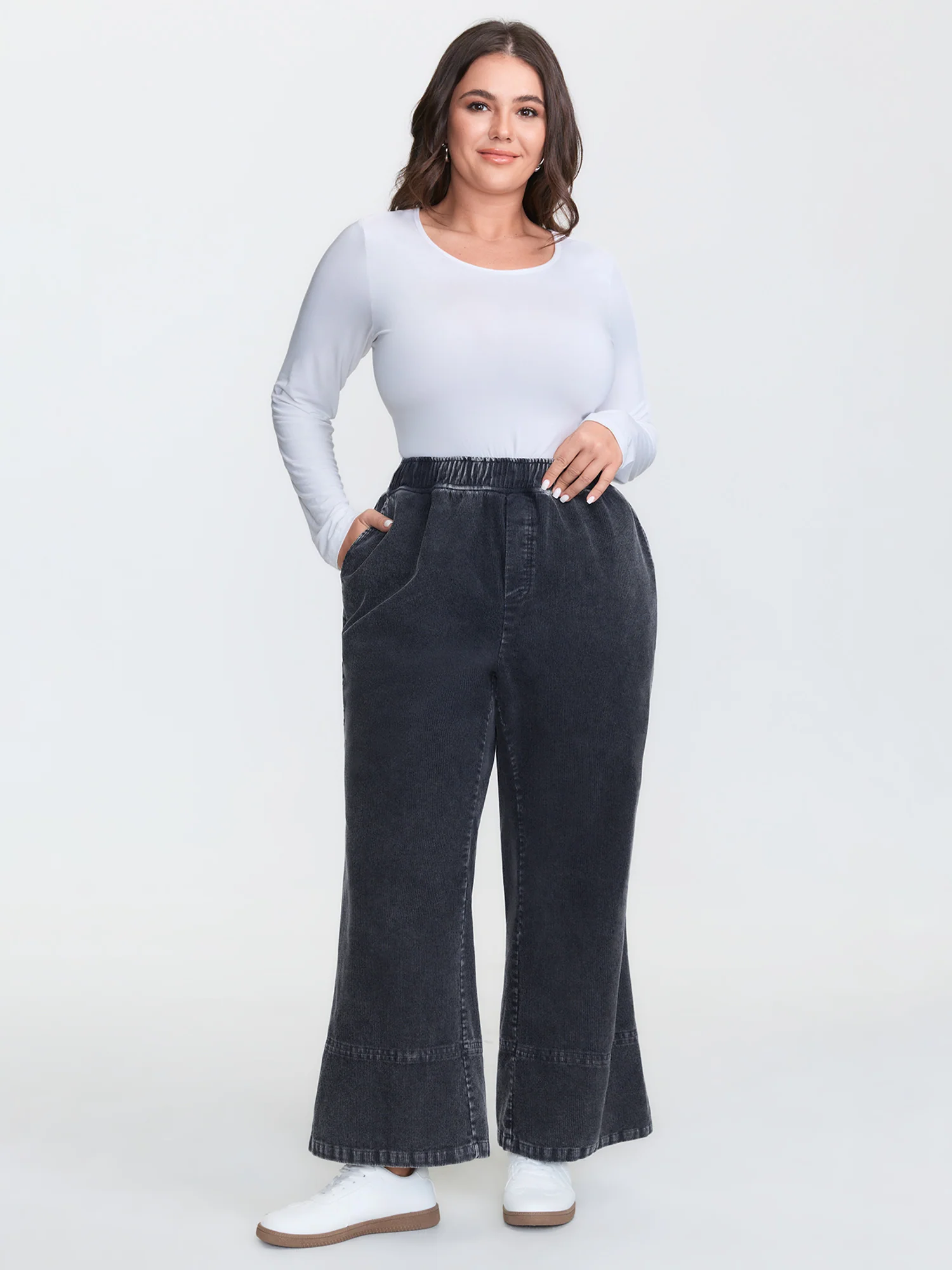 Pull-On Waist Bootcut Pants
