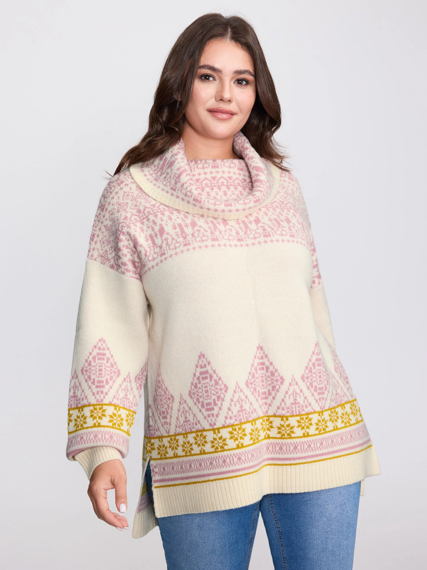 Supersoft Fair-Isle Stretchy Pullover