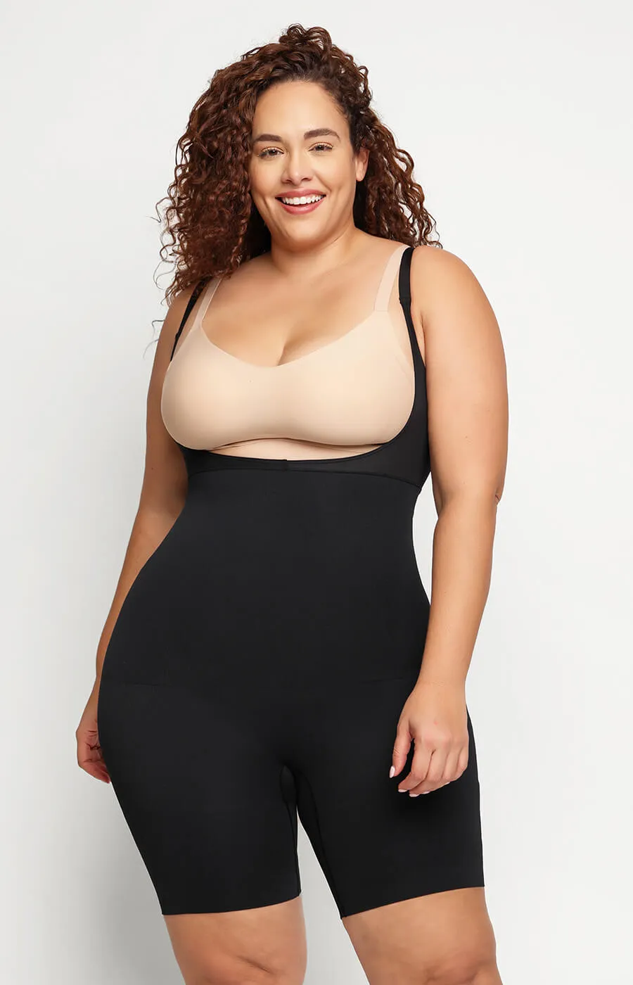 Women‘s Open Bust Seamless Smoothing Body Shaper Plus Size