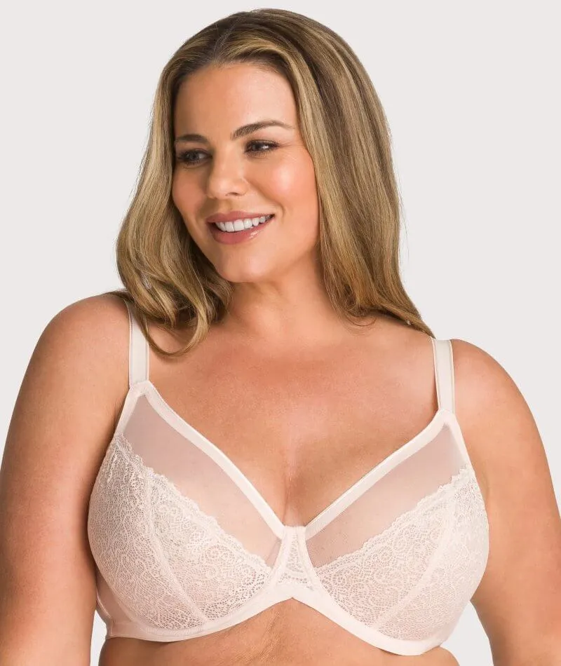 Sheer Minimizer Bra - Nude Pink