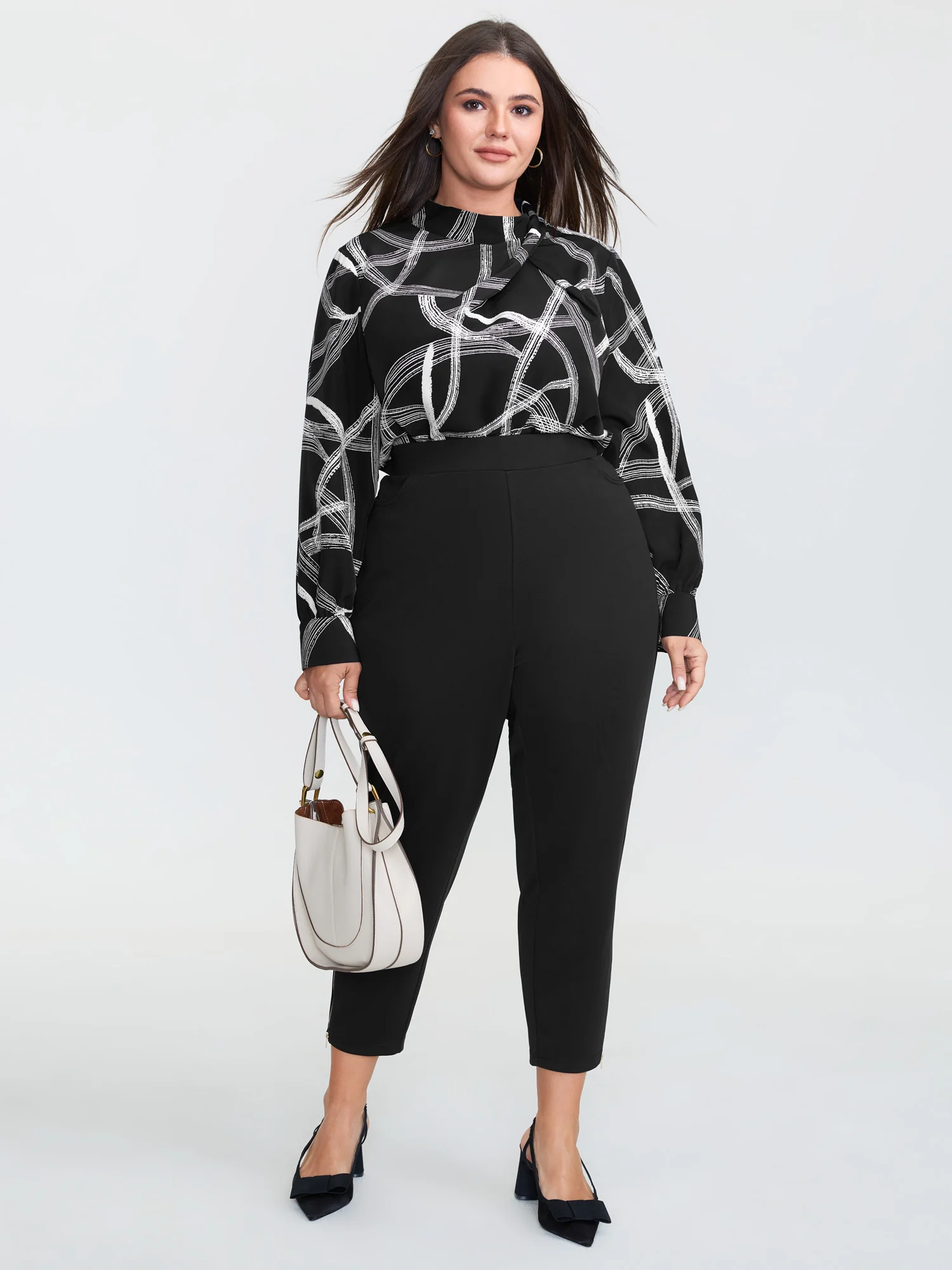 Pull-On Straight-Fit Pants