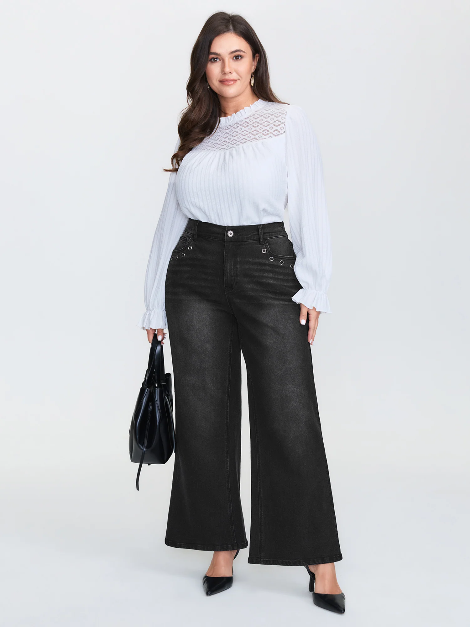 Mid-Rise Wide-Leg Jeans