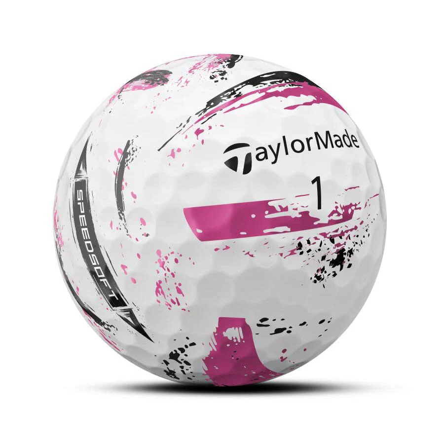 TaylorMade 2024 SpeedSoft Ink Pink Golf Balls (1 Dozen)