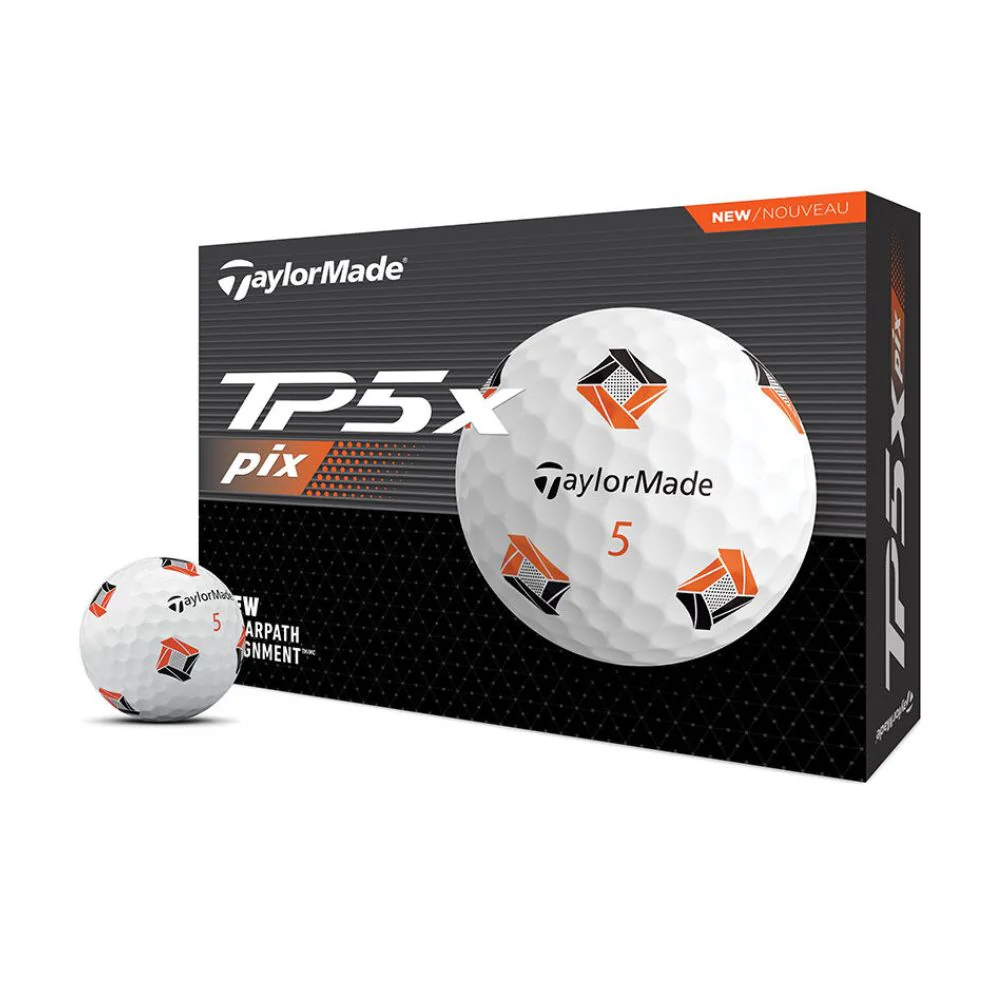 TaylorMade 2024 TP5x pix 3.0 White Golf Balls (1 Dozen)