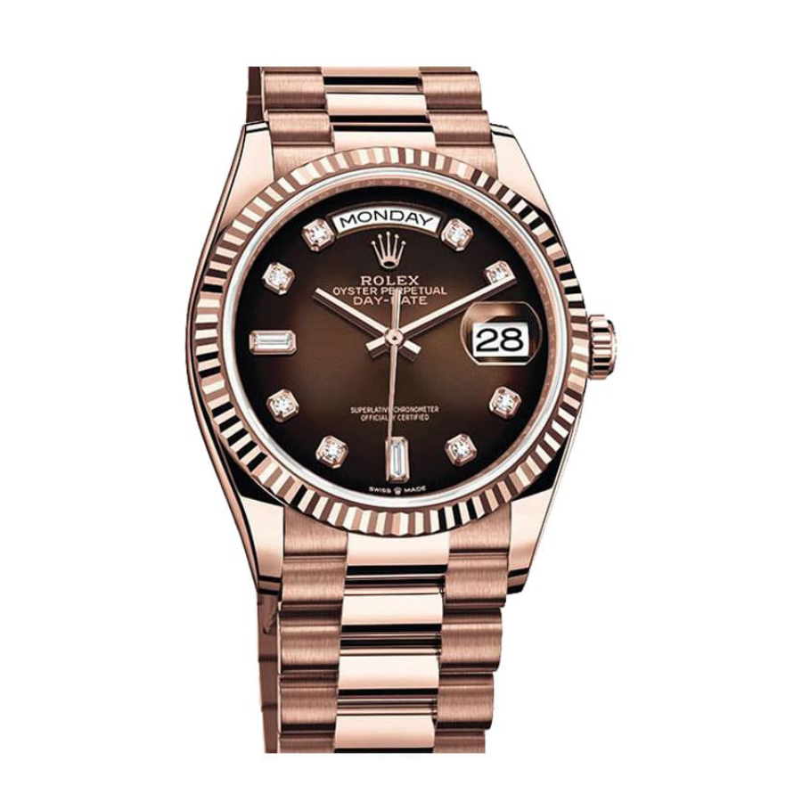Rolex Day-Date 128235 “Brown Ombre Dial” Top Grade Clone 1:1