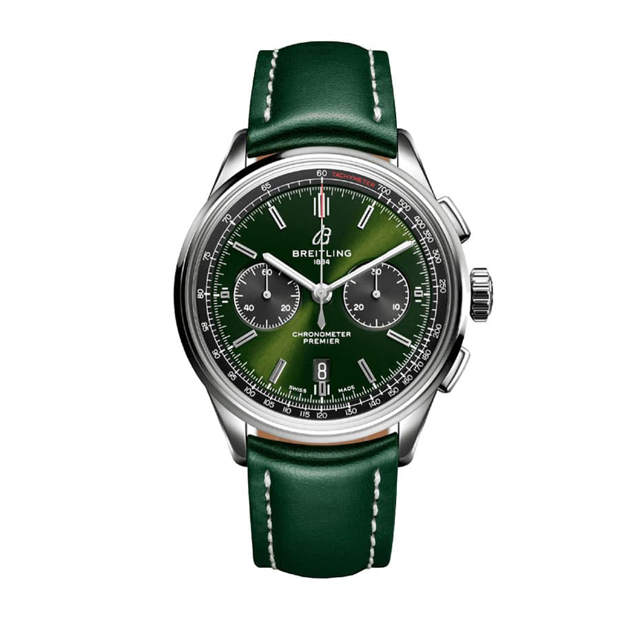 Breitling Premier B01 Chronograph AB0118A11L1X1 “Green Dial” Precision Duplicate 1:1