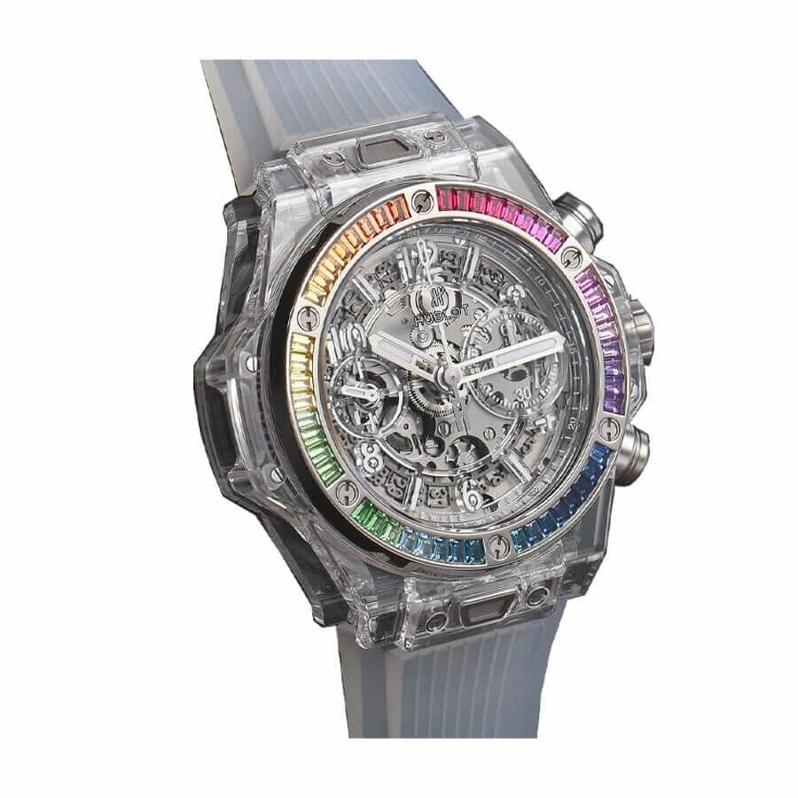 Hublot Big Bang Unico “Rainbow” Sapphire Case 411.JX.4803.RT.4099 True to Original Copy