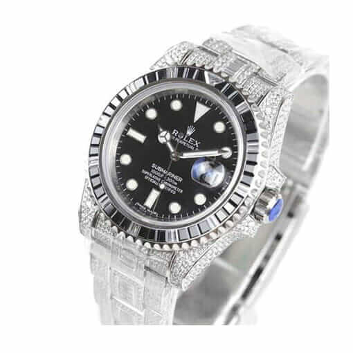 Rolex Submariner 116610LN-97200 “Iced Out” Precision Clone