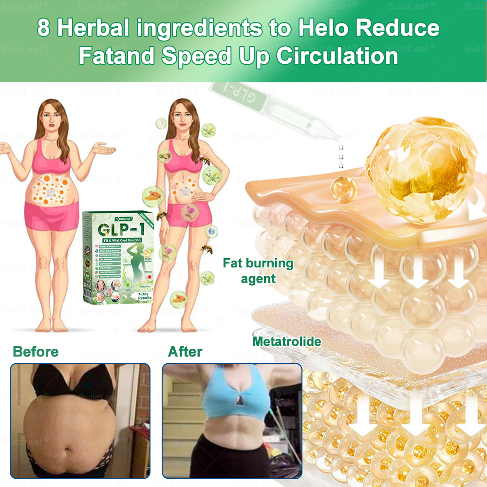 BuildLeaf® GLP-1 8-in-1 Fit & Vital Oral Solution  (Just once a day, visible changes in 7 days) ✅ For obesity,, sleep apnea, gut health, , and more