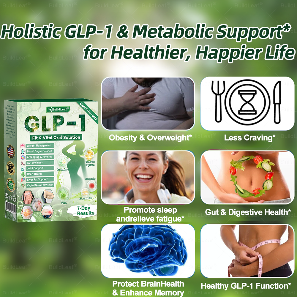BuildLeaf® GLP-1 8-in-1 Fit & Vital Oral Solution  (Just once a day, visible changes in 7 days) ✅ For obesity,, sleep apnea, gut health, , and more