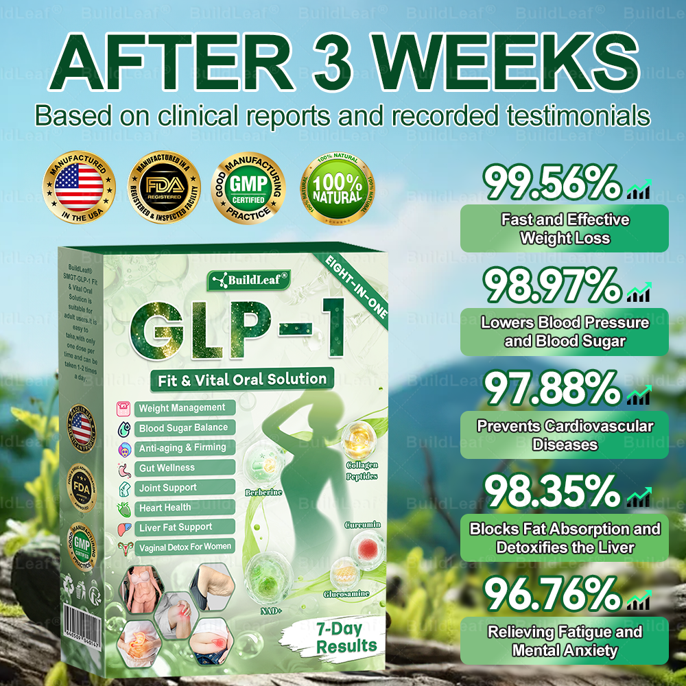 BuildLeaf® GLP-1 8-in-1 Fit & Vital Oral Solution  (Just once a day, visible changes in 7 days) ✅ For obesity,, sleep apnea, gut health, , and more