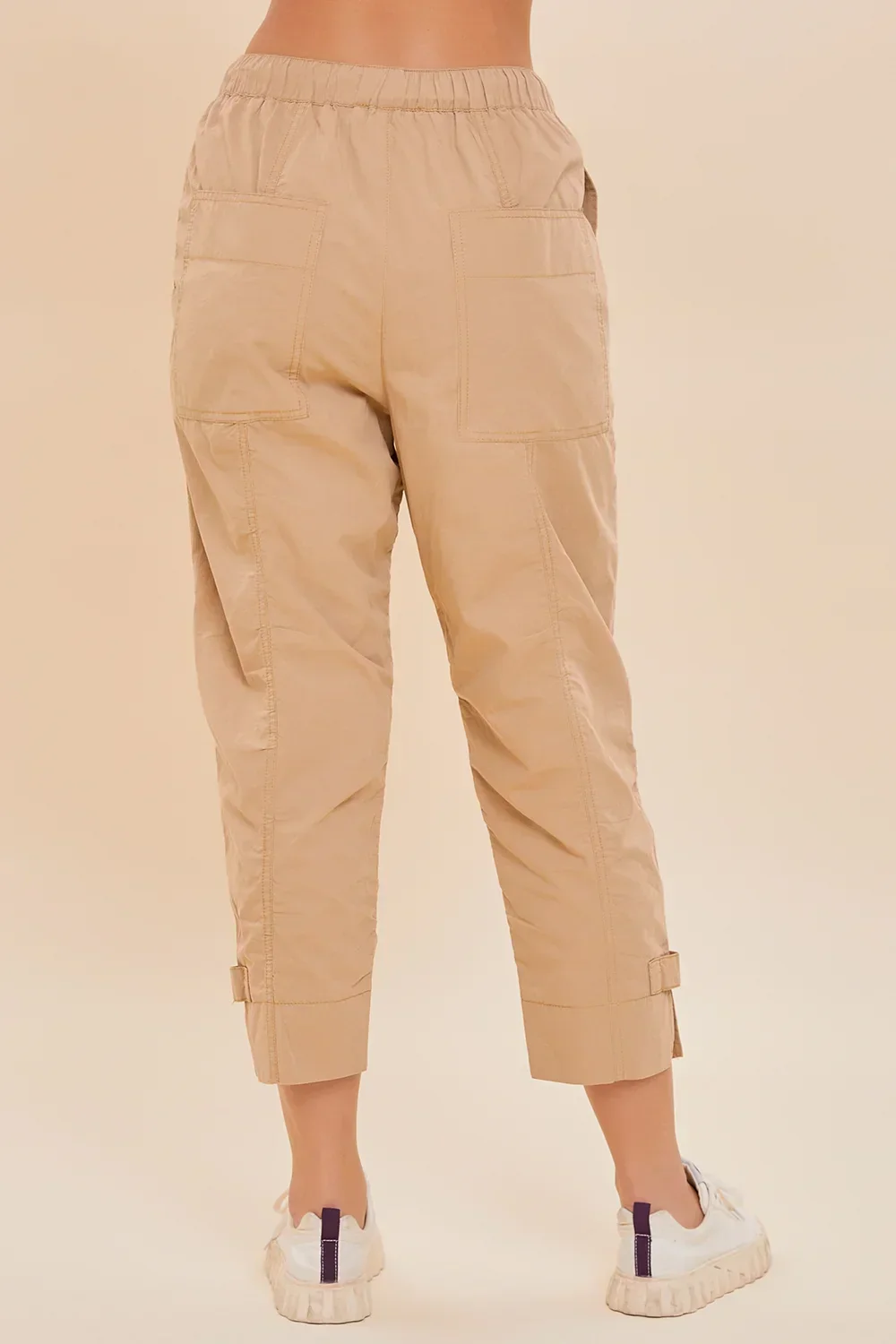 Safari Cotton Chic Utility Coord Balloon Sleeve Top & Cargo Pants Set